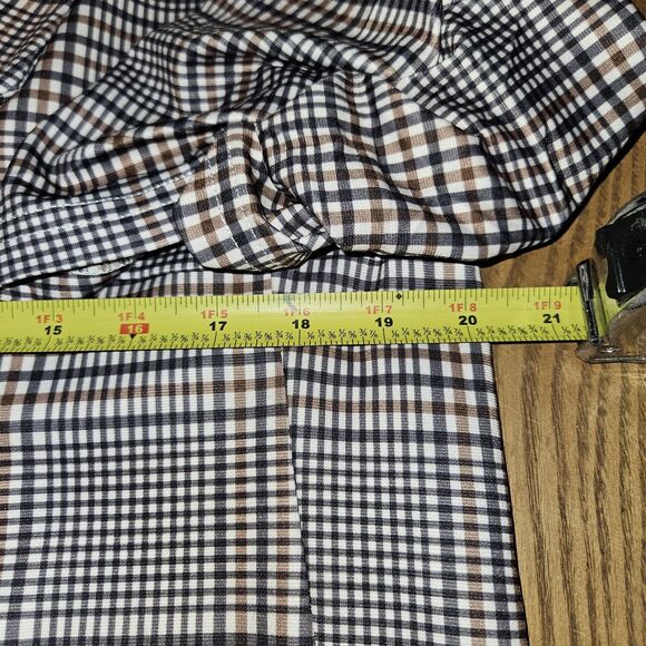 Beyove Womens XXL Plaid 3/4 Ruched Sleeve Suit Work Office Blazer Cardigan NWT - Picture 7 of 9